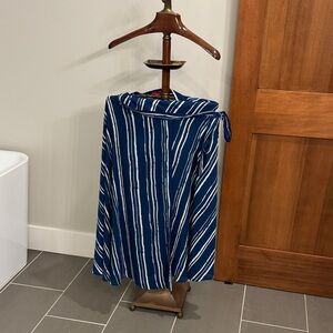 Navy Blue Striped Women's Skirt